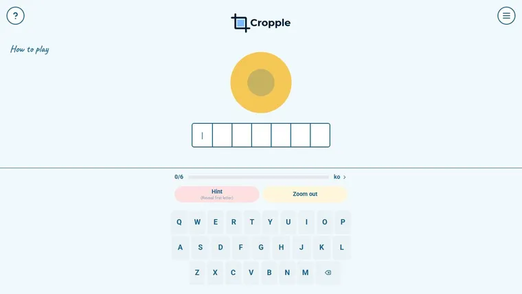 Cropple 공식 사이트 화면